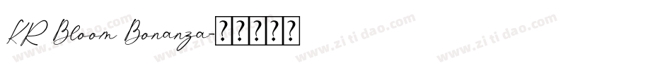 KR Bloom Bonanza字体转换
